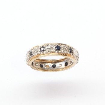9ct Gold Sapphire/Diamond Ring